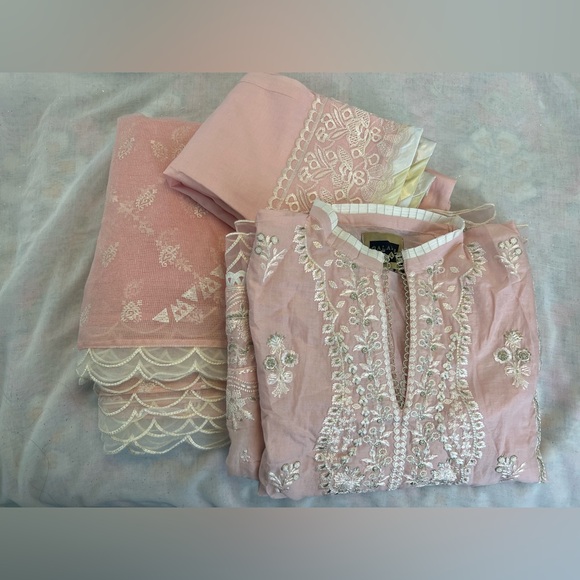 Kurta pant set , Pakistani Style suit, Pink suit set, Diwali outfit, IndianKurta - Picture 16 of 17